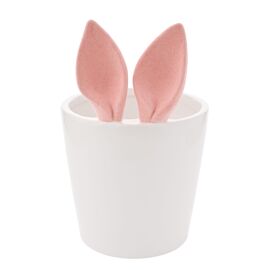 Eggs-traordinary Gifting Company Flocked Pink Bunny Ears Planter Medium