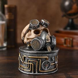 Juliana Mystic Legends Steampunk Skull Trinket Box