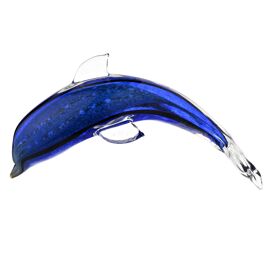 Objets d'art Glass Figurine - Blue Dolphin