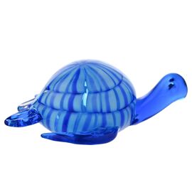 Objets d'art Glass Figurine - Blue Turtle