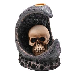Mystic Legends Skull And Moon Backflow Incense Burner