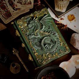 Mystic Legends Grüner Drache 3D-Notizbuch
