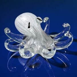 Objets d'art Glass Figurine - Silver Octopus