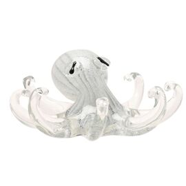 Objets d'art Glass Figurine - Silver Octopus