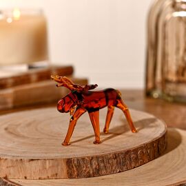Objets d'art Glass Miniature Figurine - Moose