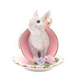 **MULTI 4** The Eggs-traordinary Gifting Co Easter Tea Cup Rabbit Figurine