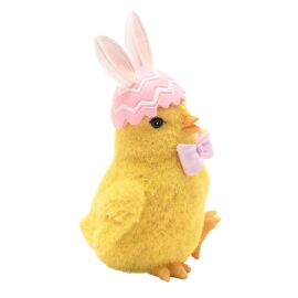 **MULTI 3** The Eggs-traordinary Gifting Co Easter Chick With Bow Figurine