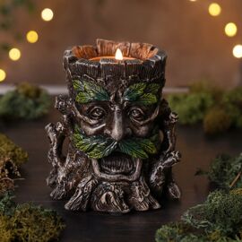 Mystic Legends Green Man Candle Holder
