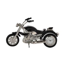 Wm Widdop Miniature Clock - Black Motorbike