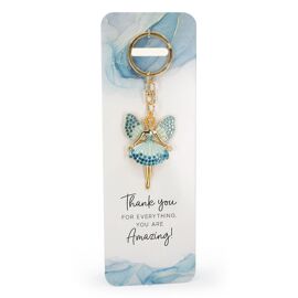 **MULTI 4** Blue Angel Keyring - Thank You For Everything