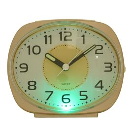 Hometime Silent Sweep Oval Face Blinking Light Alarm Clock  - Rose Gold