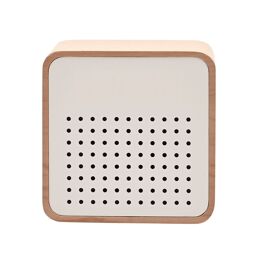 Interval Wooden Alarm Clock with Bluetooth Speaker - White