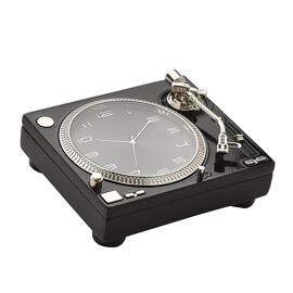 Wm.Widdop Miniature Clock Record Player Black