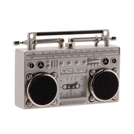 Wm.Widdop Miniature Clock Radio Silver