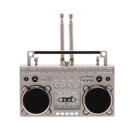 Wm.Widdop Miniature Clock Radio Silver