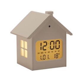 Hometime House Shape Alarm Clock - White
