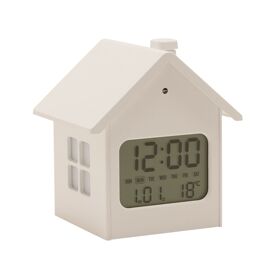 Hometime House Shape Alarm Clock - White