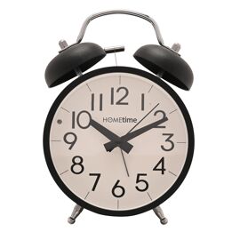 Hometime Table Bell Alarm Clock - Black