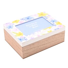 Hinged Lid White Keepsake Box - Spanish Mother's Day
