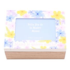 Hinged Lid White Keepsake Box - Spanish Mother's Day