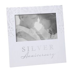 Amore Photo Frame Silver Anniversary 6" x 4"