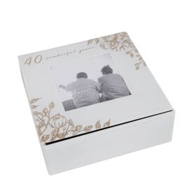 Amore 40 Wonderful Years Glass Trinket Box