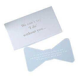 Amore Bow Tie Plaque "Will You Be Page Boy?"