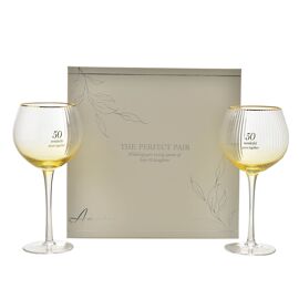 Amore Set of 2 Gin Glasses - 50th Anniversary