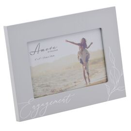 Amore Grey Photo Frame Engagement  6" x 4"