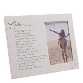 Amore White Photo Frame Love Verse  4" x 6"