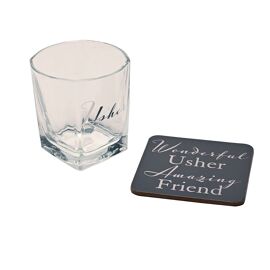 Amore Whisky Glass and Coaster - Usher
