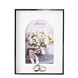 Amore Box Arch Photo Frame with Rings 4" x 6"