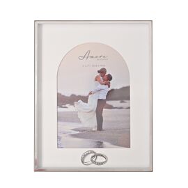 Amore Box  Arch Photo Frame With Rings 5" x 7"