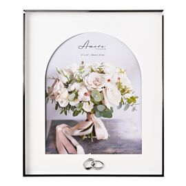 Amore Box  Arch Photo Frame With Rings 8" x 10"