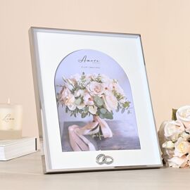 Amore Box  Arch Photo Frame With Rings 8" x 10"