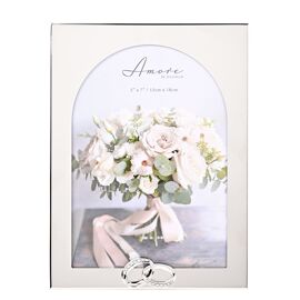 Amore Arch Photo Frame With Rings 5" x 7"