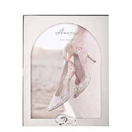 Amore Arch Photo Frame With Rings 6" x 8""