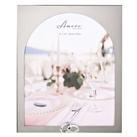 Amore Arch Photo Frame With Rings 8" x 10"