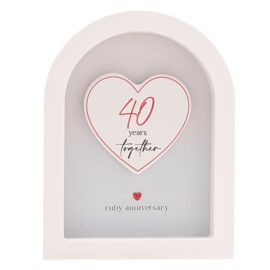 Amore Arch Plaque 18cm - 40 Years