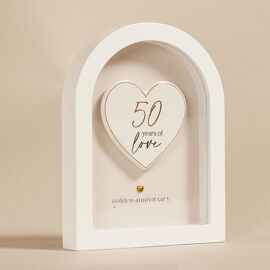 Amore Arch Plaque 18cm - 50 Years