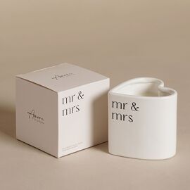 Amore Heart Candle - Mr & Mrs