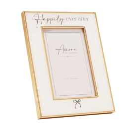 Amore Bow Frame 'Happily Ever After' 4" x 6"