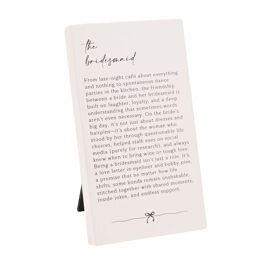 Amore Verse Plaque - Bridesmaid