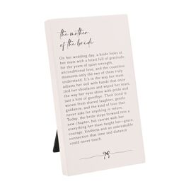 Amore Verse Plaque - Mother Of The Bride