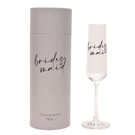 Amore Champagne Flute Black Words - Bridesmaid