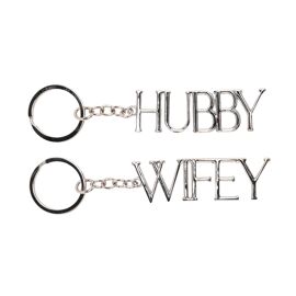 Amore Set of 2 Keyrings - Hubby & Wifey