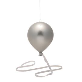 **MULTI 12**Silver Plastic Balloon With Ribbon W100mm x H130mm
