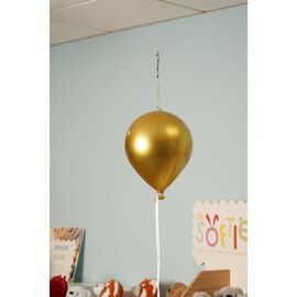 **MULTI 4** Gold Plastic Balloon With Ribbon W200 x H250mm