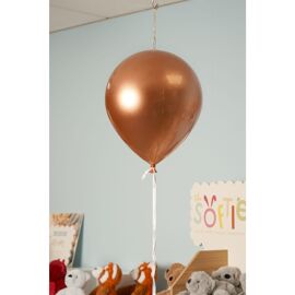Rose Gold Plastic Balloon With Ribbon W280mm x H360mm