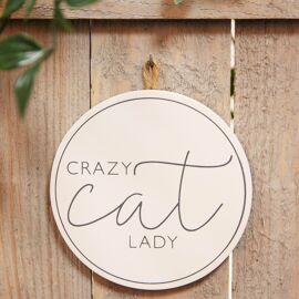 **MULTI 4** Best of Breed Wooden Plaque - Crazy Cat Lady